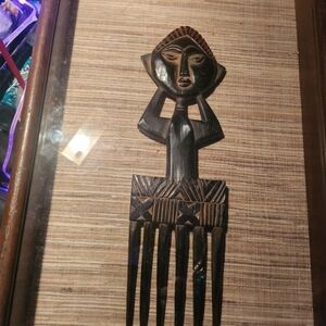 African Handcrafted Wooden Hair Comb